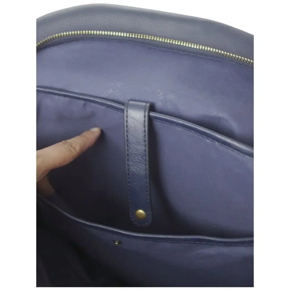 Rosetti Navy & Gold Laptop Backpack Work Travel Bag Minimalist Chic